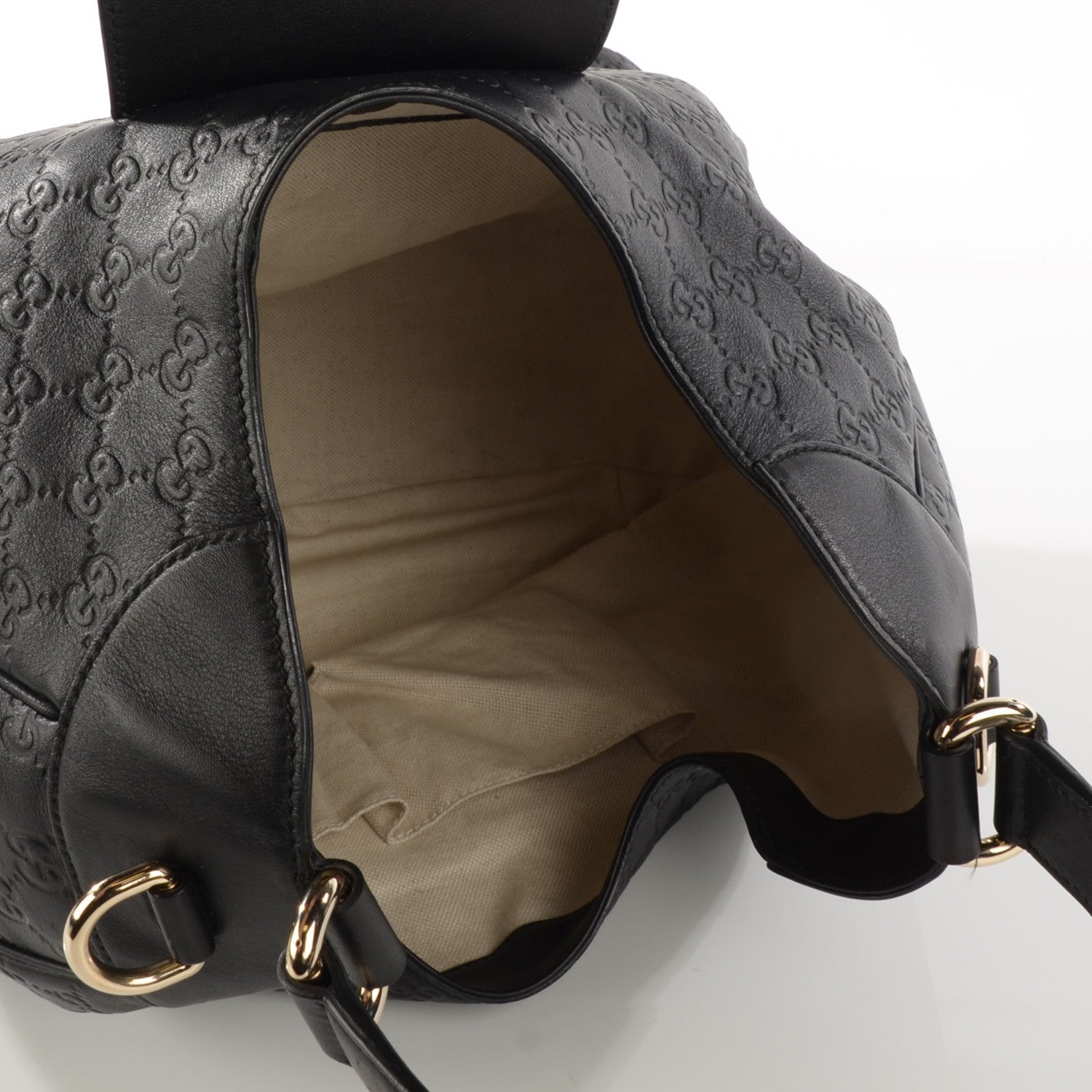 Gucci Guccissima Medium Emily Hobo Black 5 of 7