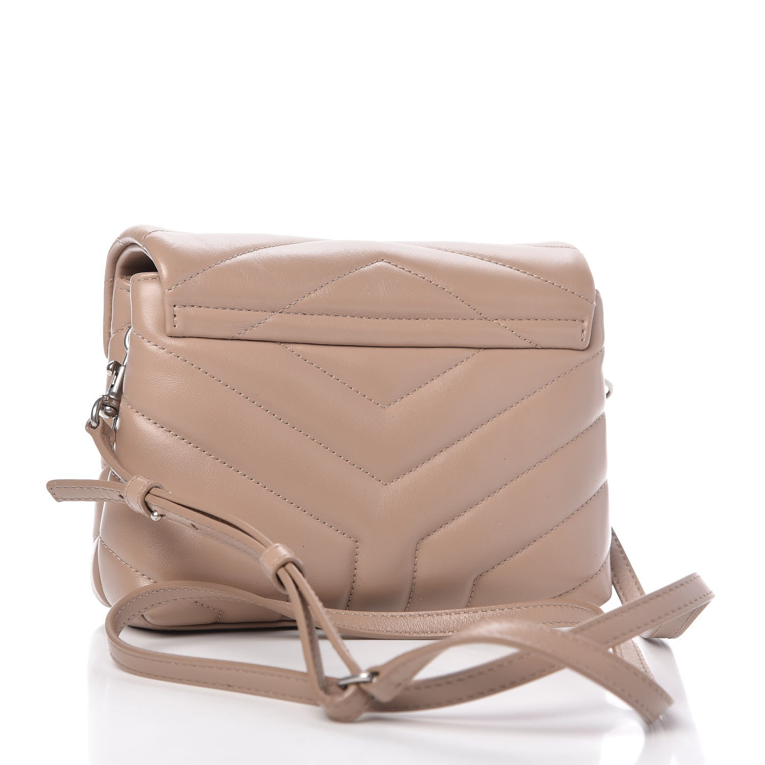 Saint Laurent Calfskin Y Quilted Monogram Toy Loulou Crossbody Bag Light Natural 3 of 10