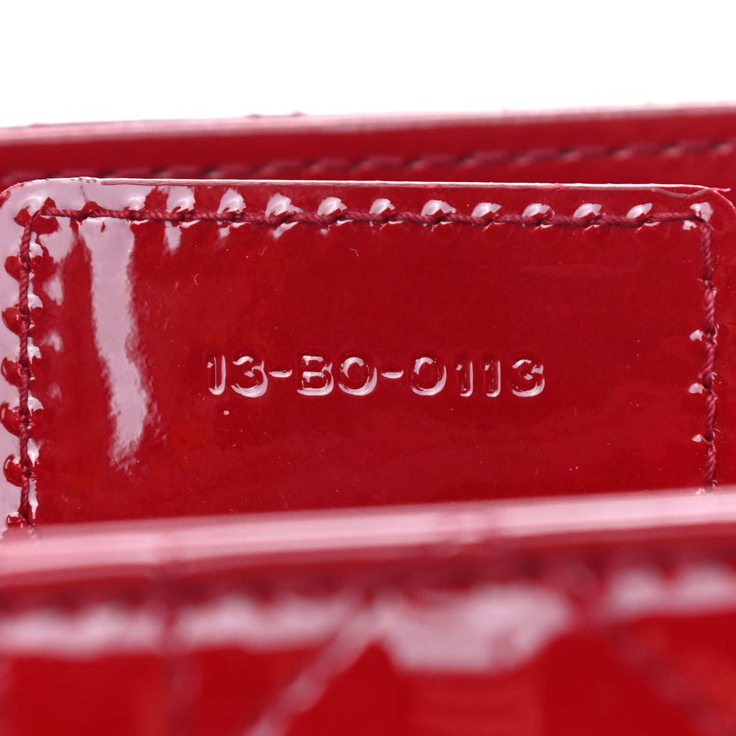 Patent Cannage Medium Lady Dior Red