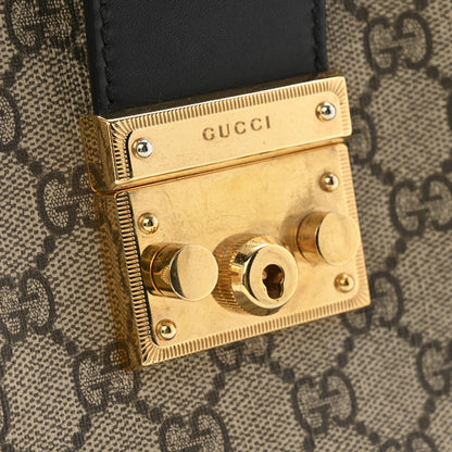 Gucci GG Supreme Monogram Small Padlock Tote Black 11 of 12