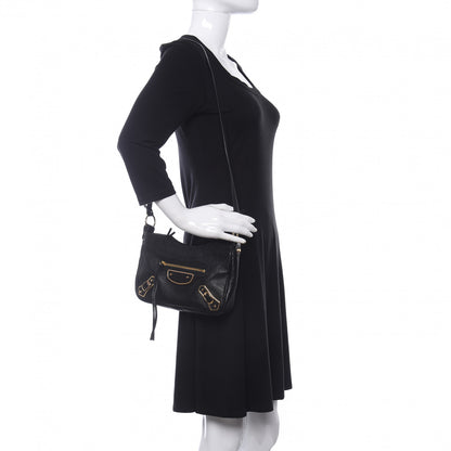 Balenciaga Chevre Gold Metallic Edge Hardware Hip Black 2 of 9
