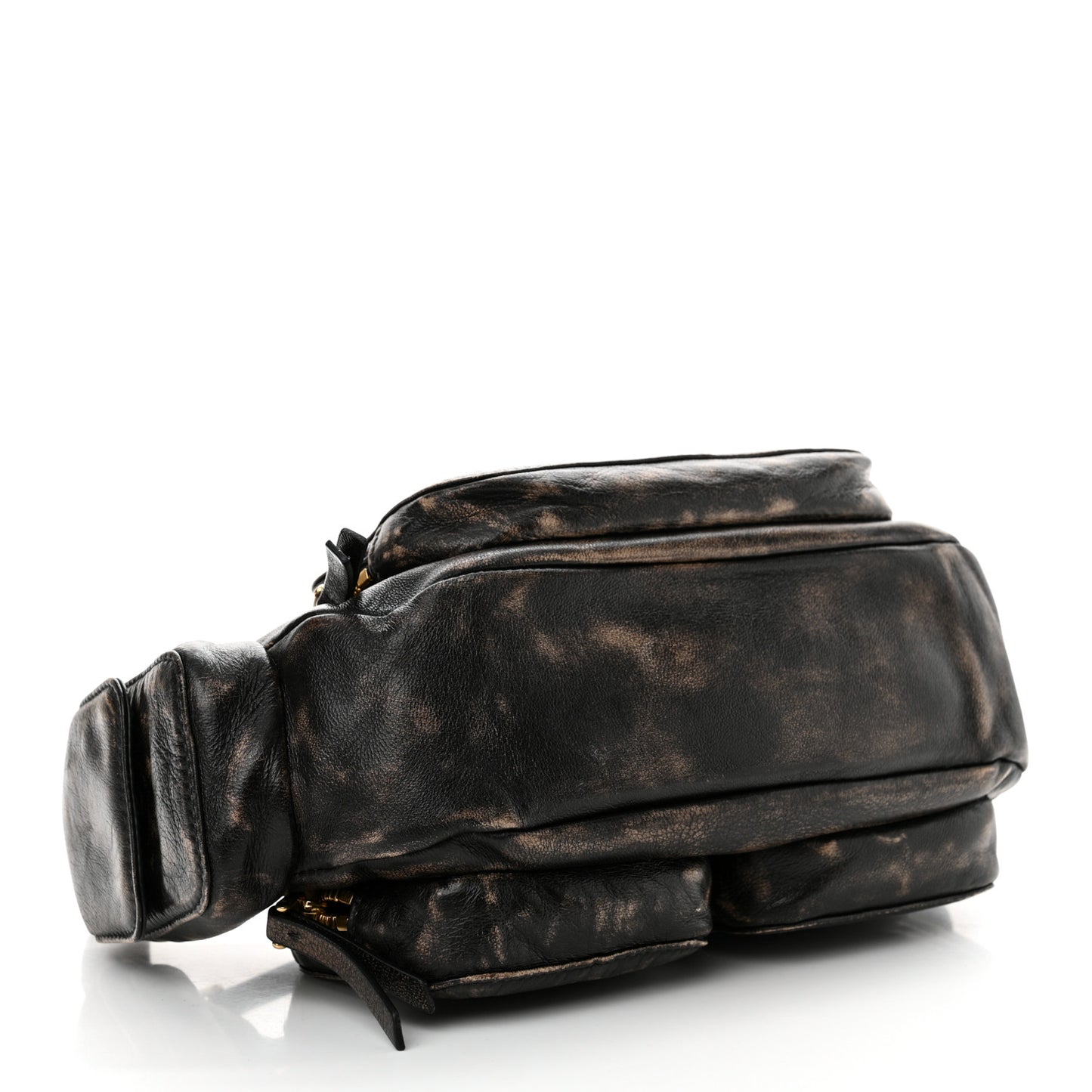 Distressed Nappa Pocket Bag Sand Coffee