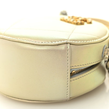 Chanel Iridescent Calfskin Quilted Chanel 19 Round Clutch With Chain White 10 of 10