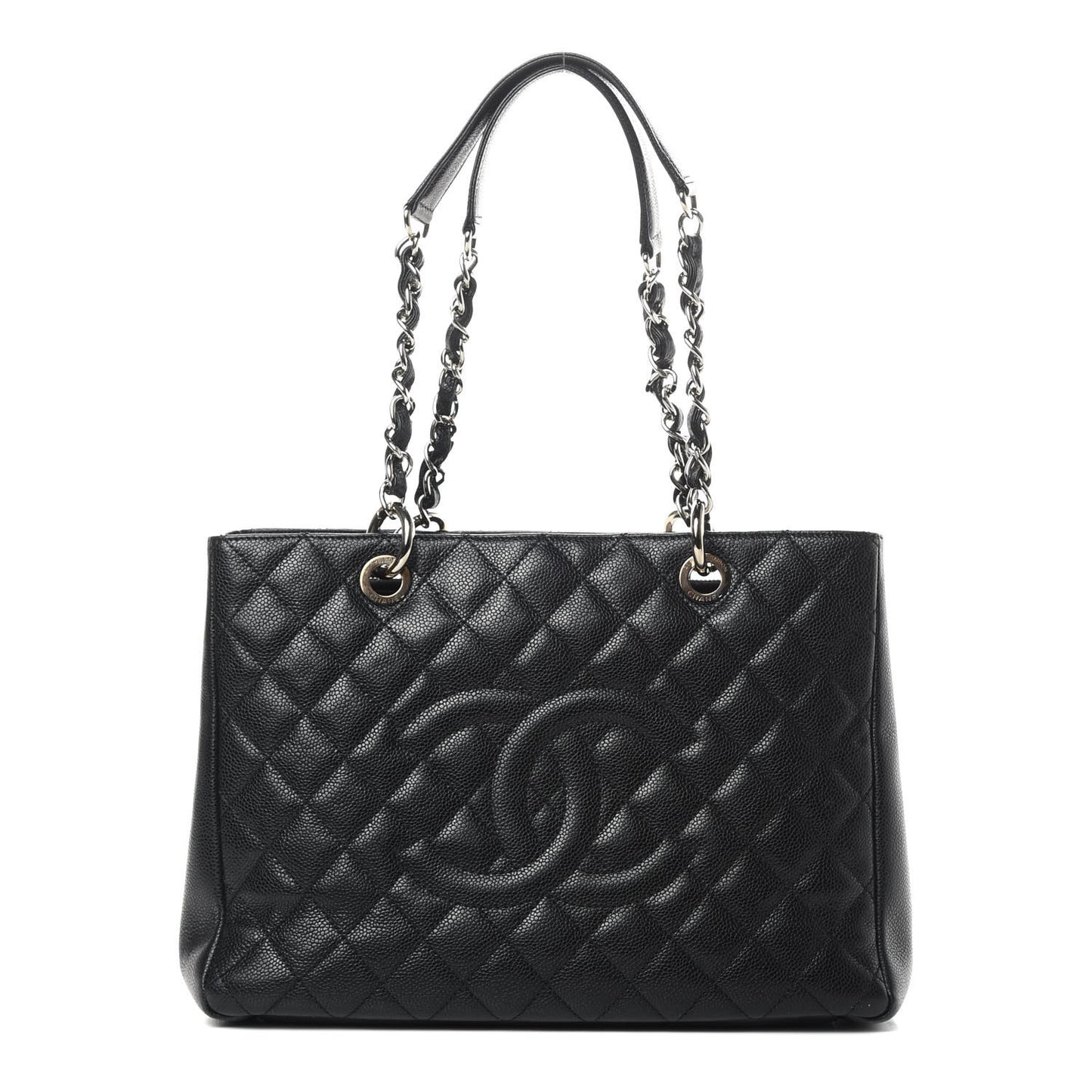 Caviar Quilted Grand Shopping Tote GST Black