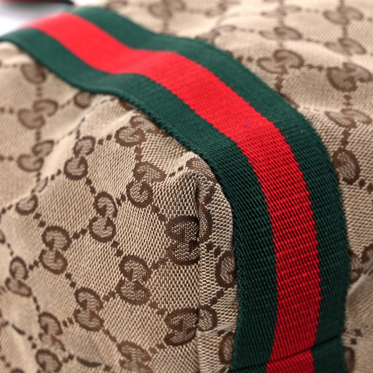 Gucci GG Monogram Medium Web Handle Vertical Tote Dark Brown 8 of 17
