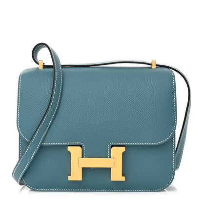 Hermes Epsom Constance 18 New Blue Jean 1 of 13