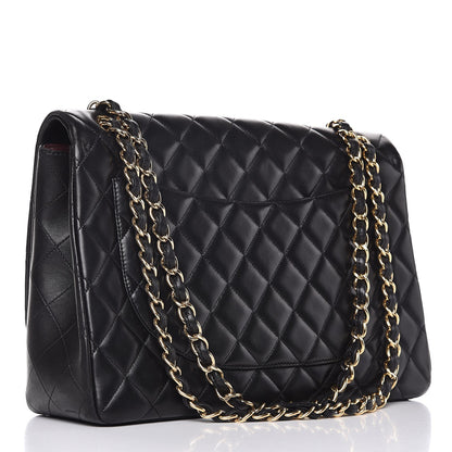 Chanel Lambskin Quilted Maxi Single Flap Black 3 of 8