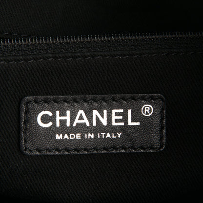 Chanel Calfskin Laser Cut Perforated CC Tote Black 5 of 6