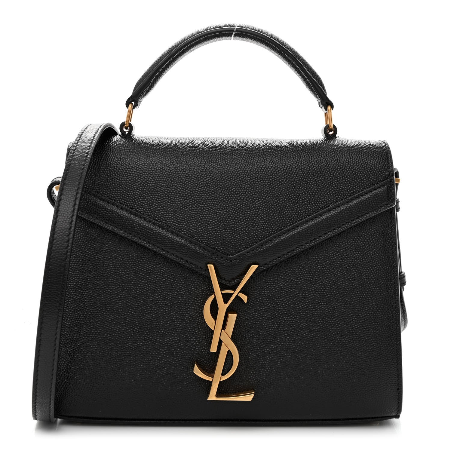 Saint Laurent Grain de Poudre Mini Classic Monogram Cassandra Top Handle Black 1 of 10