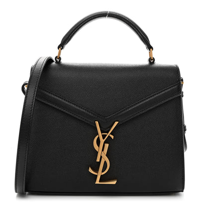 Saint Laurent Grain de Poudre Mini Classic Monogram Cassandra Top Handle Black 1 of 10
