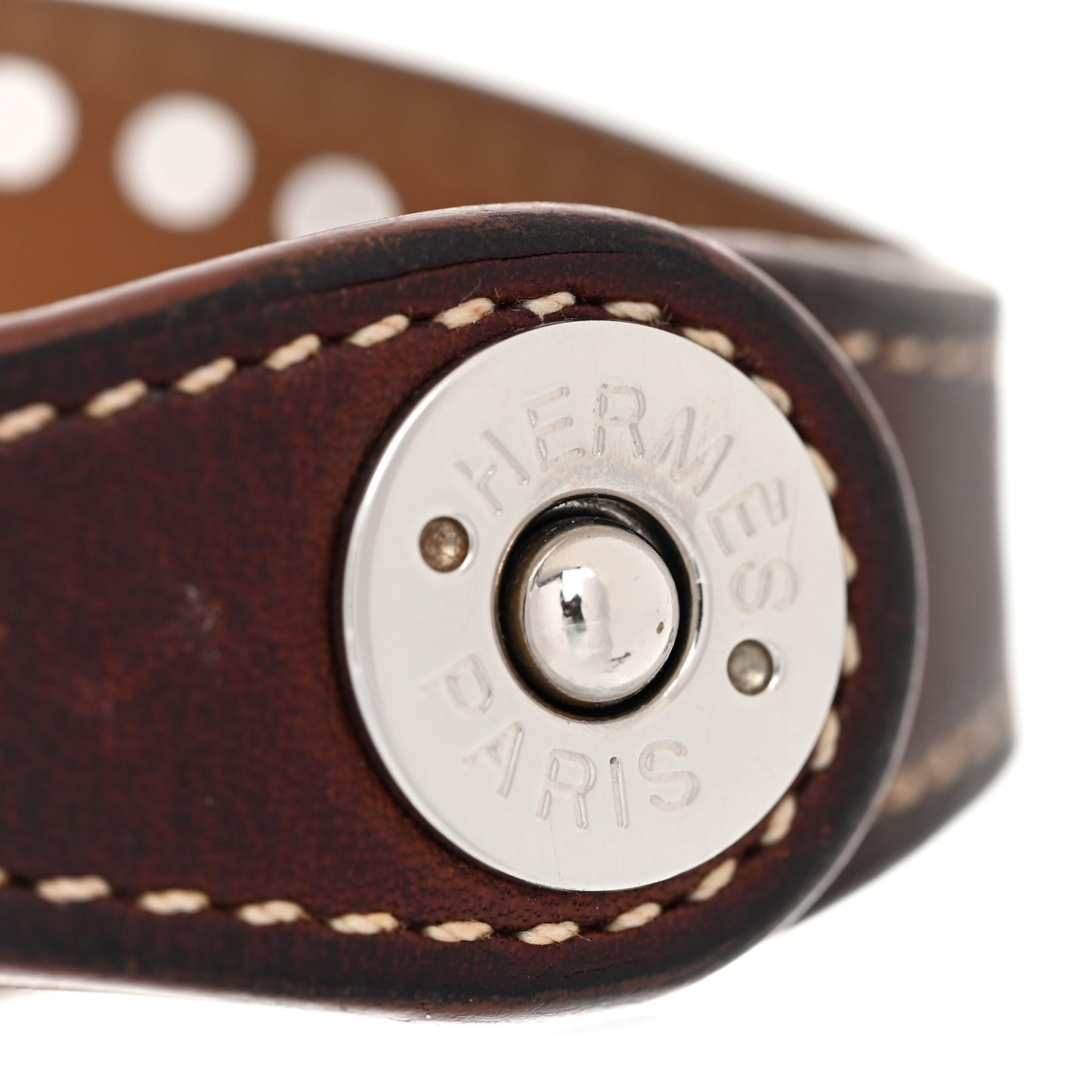 Barenia Perforated H Bracelet S Fauve