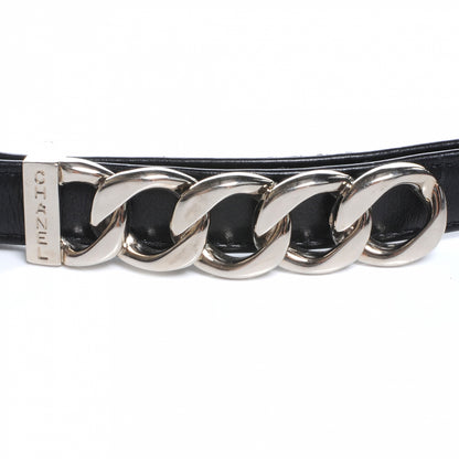 Chanel Leather Silver Chain Link Belt Black 3 of 6
