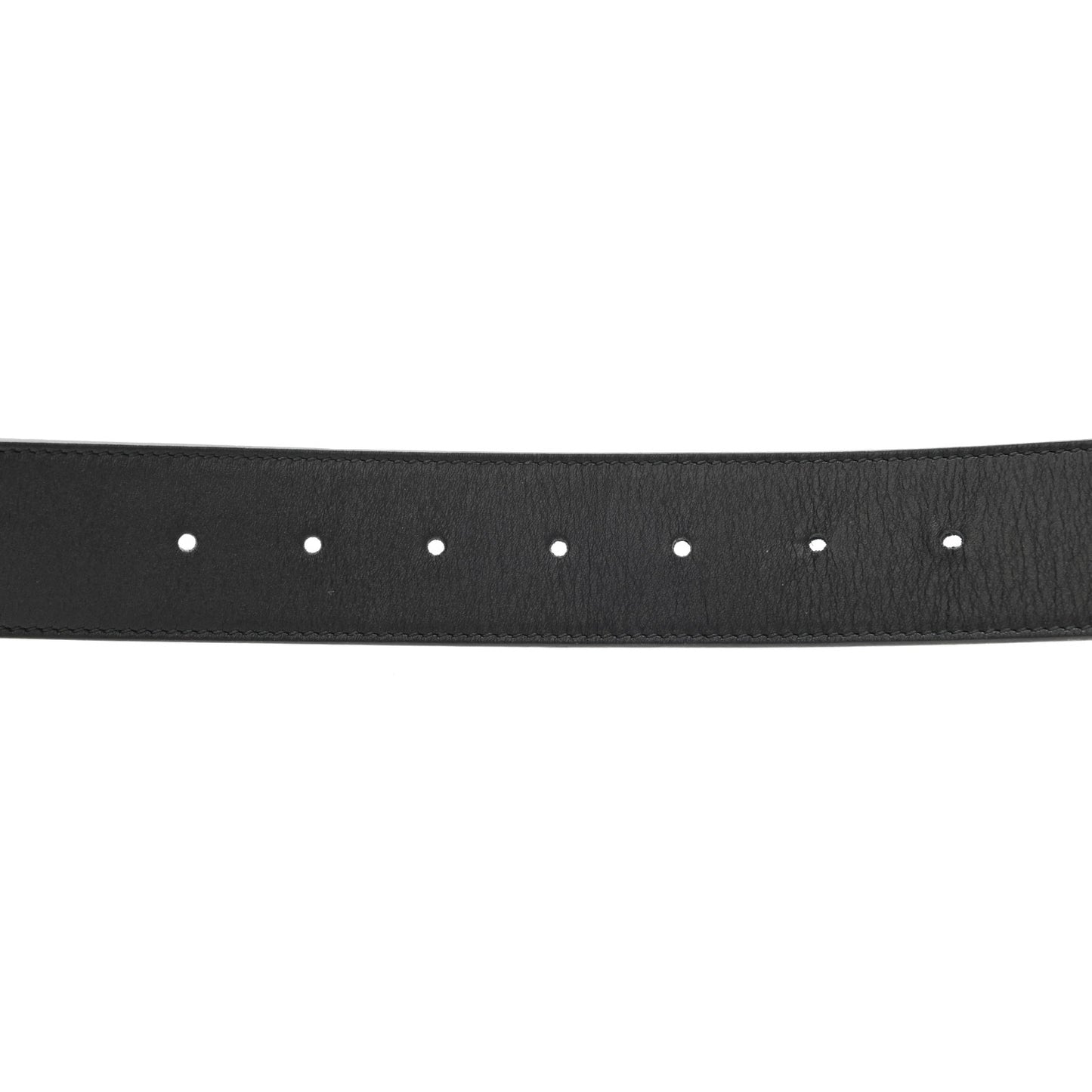 Moon Calfskin Pearl Double G 40mm Belt 90 36 Black Cream