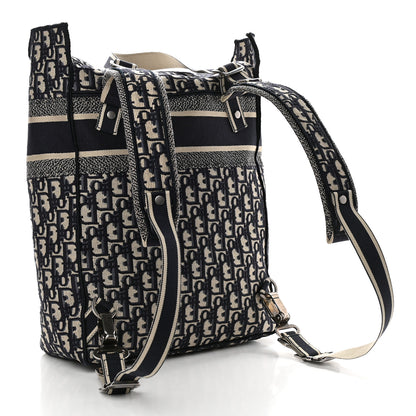 Christian Dior Oblique Backpack Blue White 3 of 11