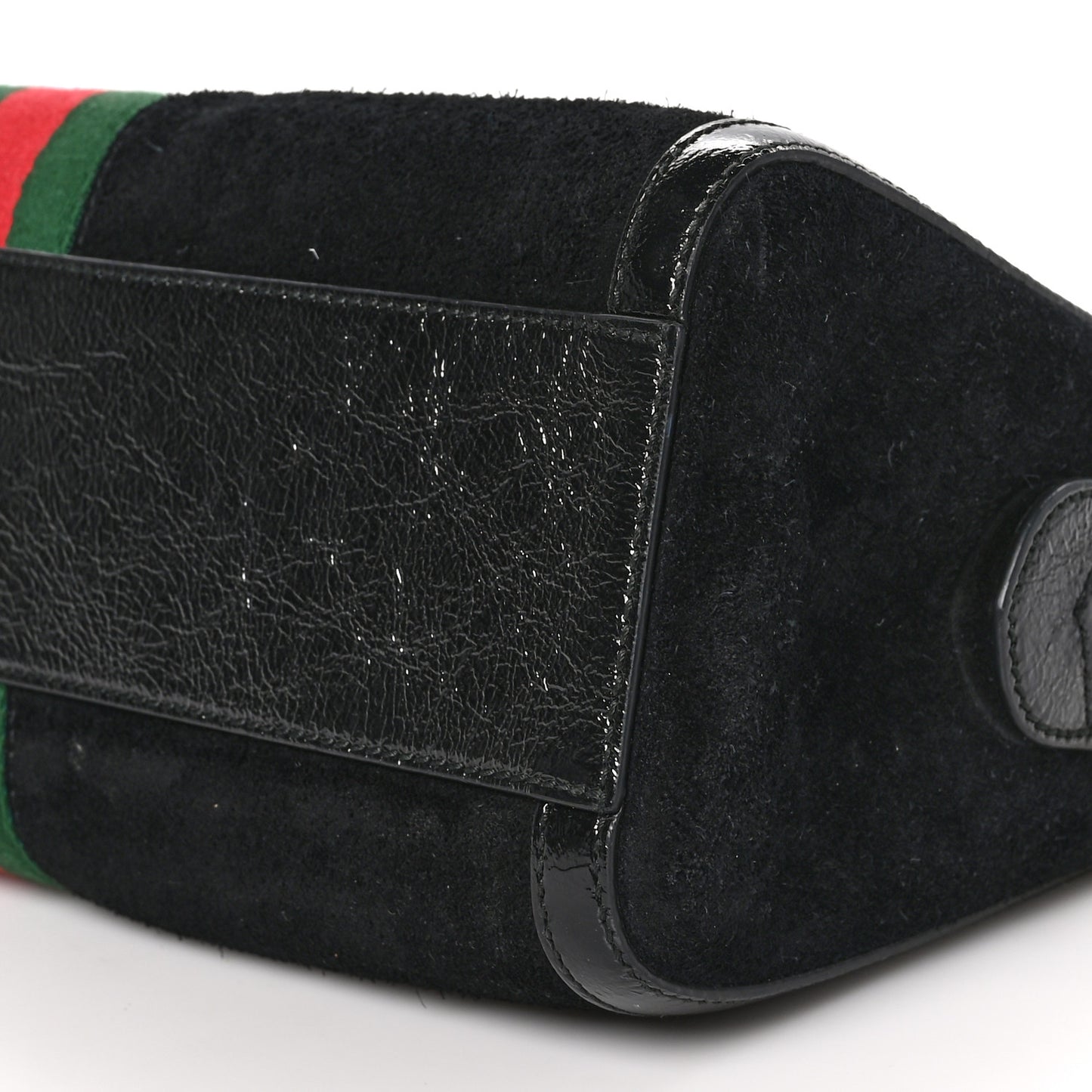 Suede Patent GG Web Medium Ophidia Boston Black