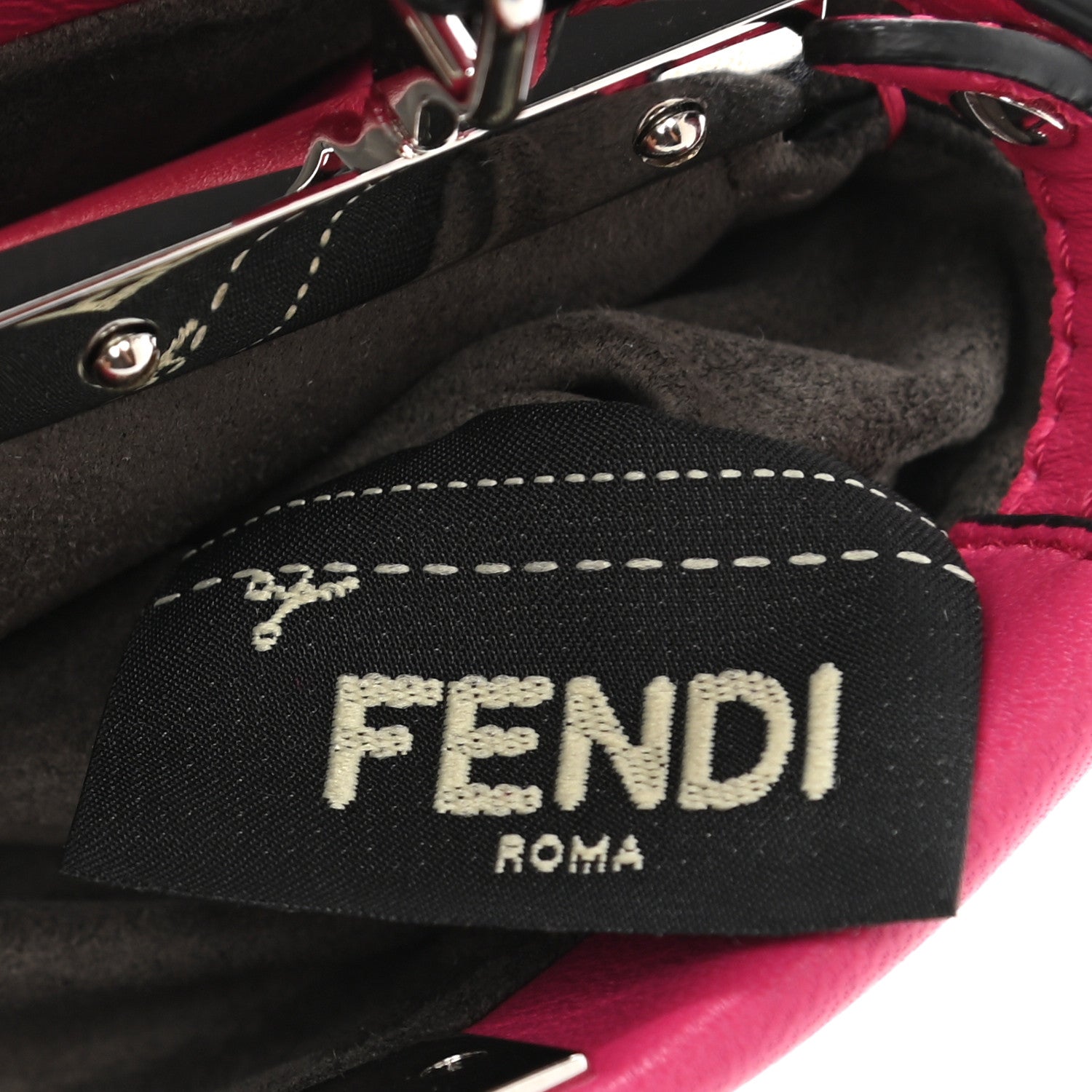 Fendi Shiny Nappa Micro Peekaboo Iconic Satchel Fuxia 6 of 10