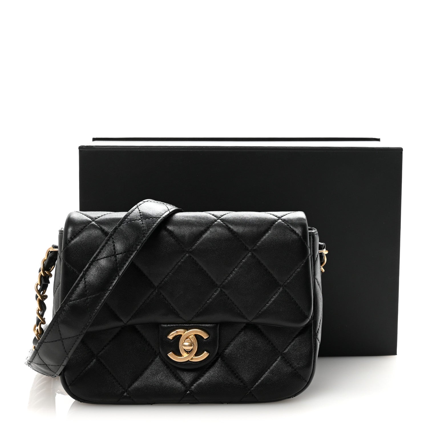 Chanel Lambskin Quilted Small CC Links Flap Black 11 of 11
