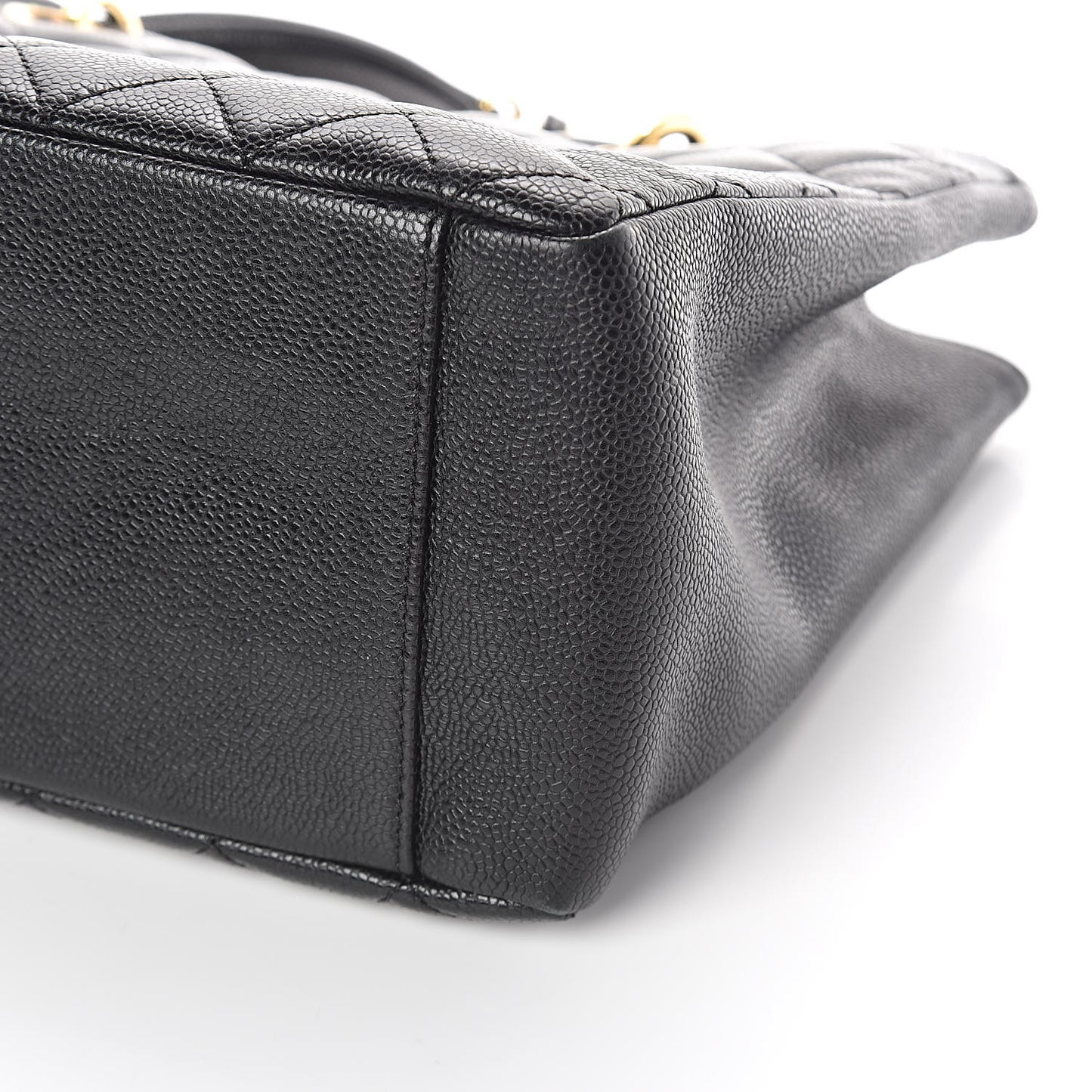 Caviar Quilted Grand Shopping Tote GST Black