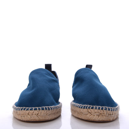 Hermes Toile Mens Eusebio Espadrilles 44 Marine 3 of 9