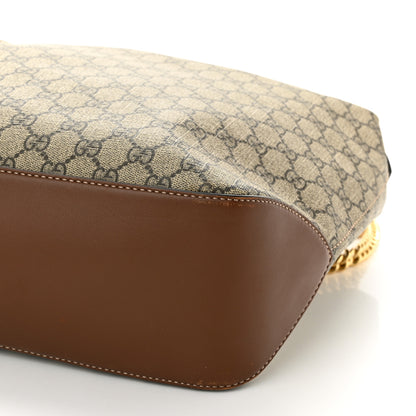 Gucci GG Supreme Monogram Large Linea A Hobo Light Brown 10 of 10