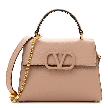 Valentino Garavani Grainy Calfskin Small VSling Top Handle Bag Poudre 1 of 9