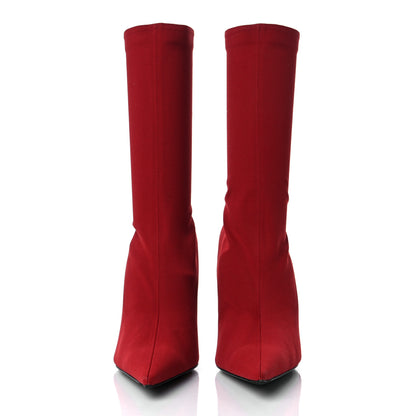 Balenciaga Jersey Crepe Extreme Pointed Toe Knife Booties 39 Rouge 2 of 8