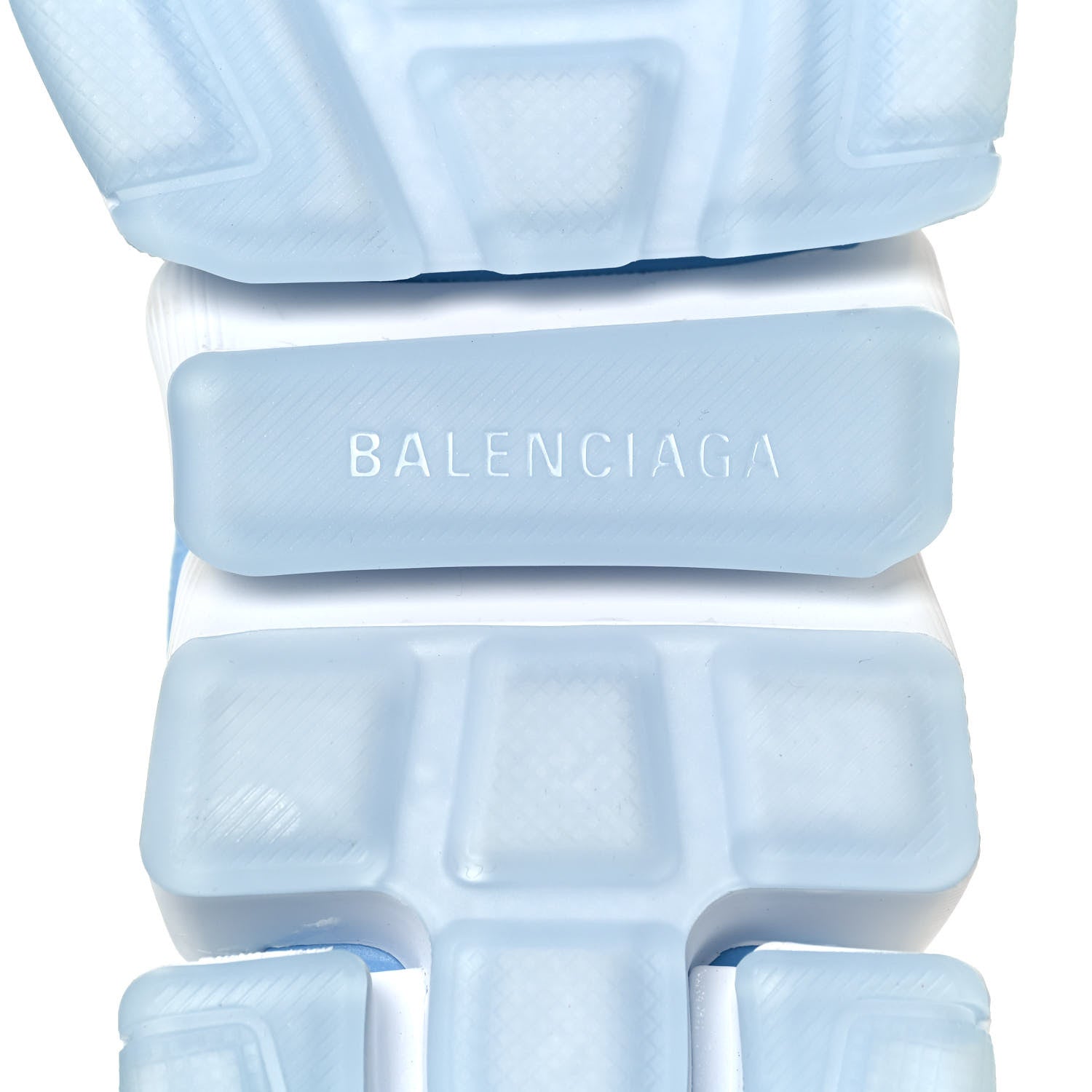 Balenciaga Technical 3D Recycled Knit Bi-Color Womens Speed 2.0 Transparent Sole Sneakers 37 Blue White Transparent Blue 6 of 8