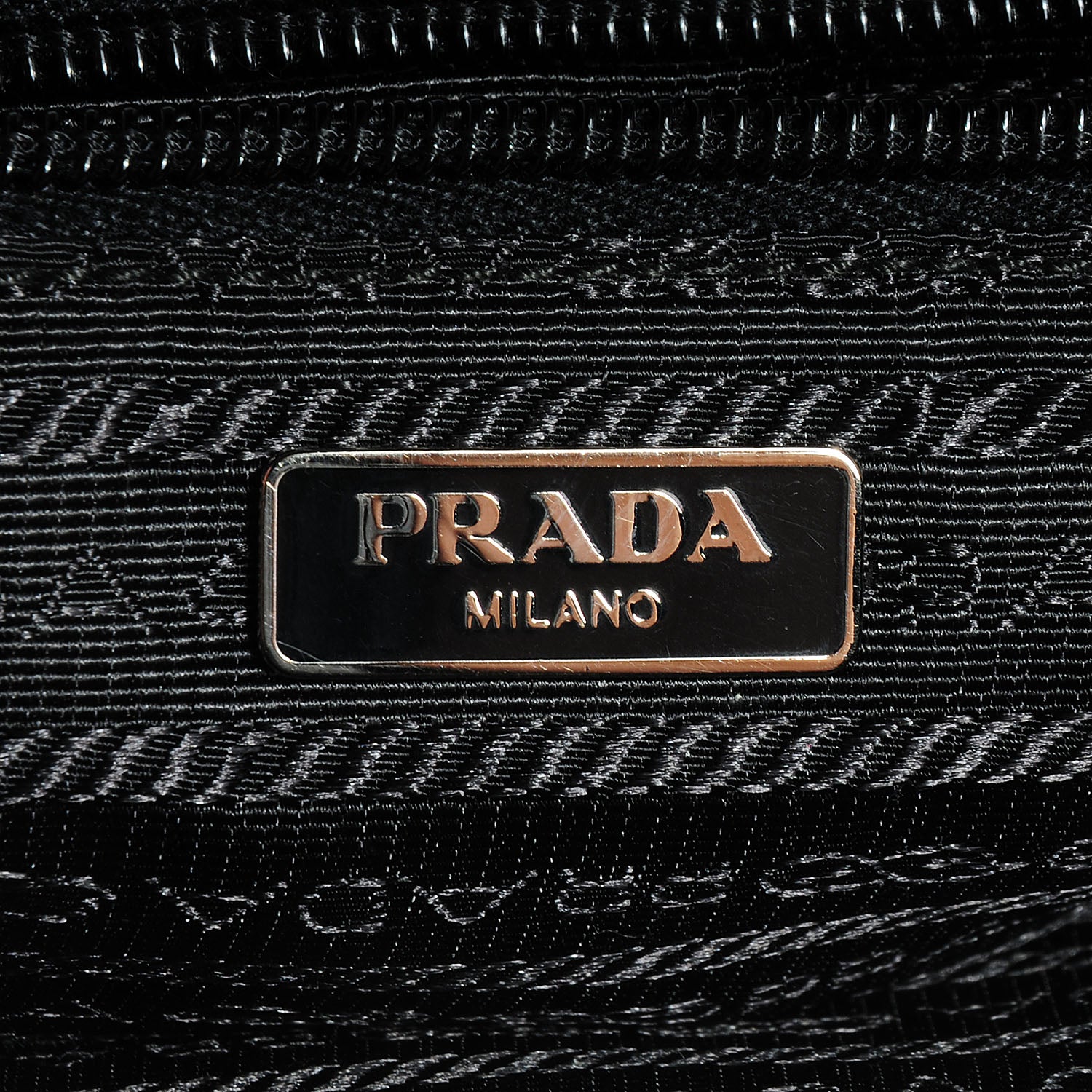 Prada Lambskin Tessuto Nylon Tassel Shoulder Bag Black 7 of 10