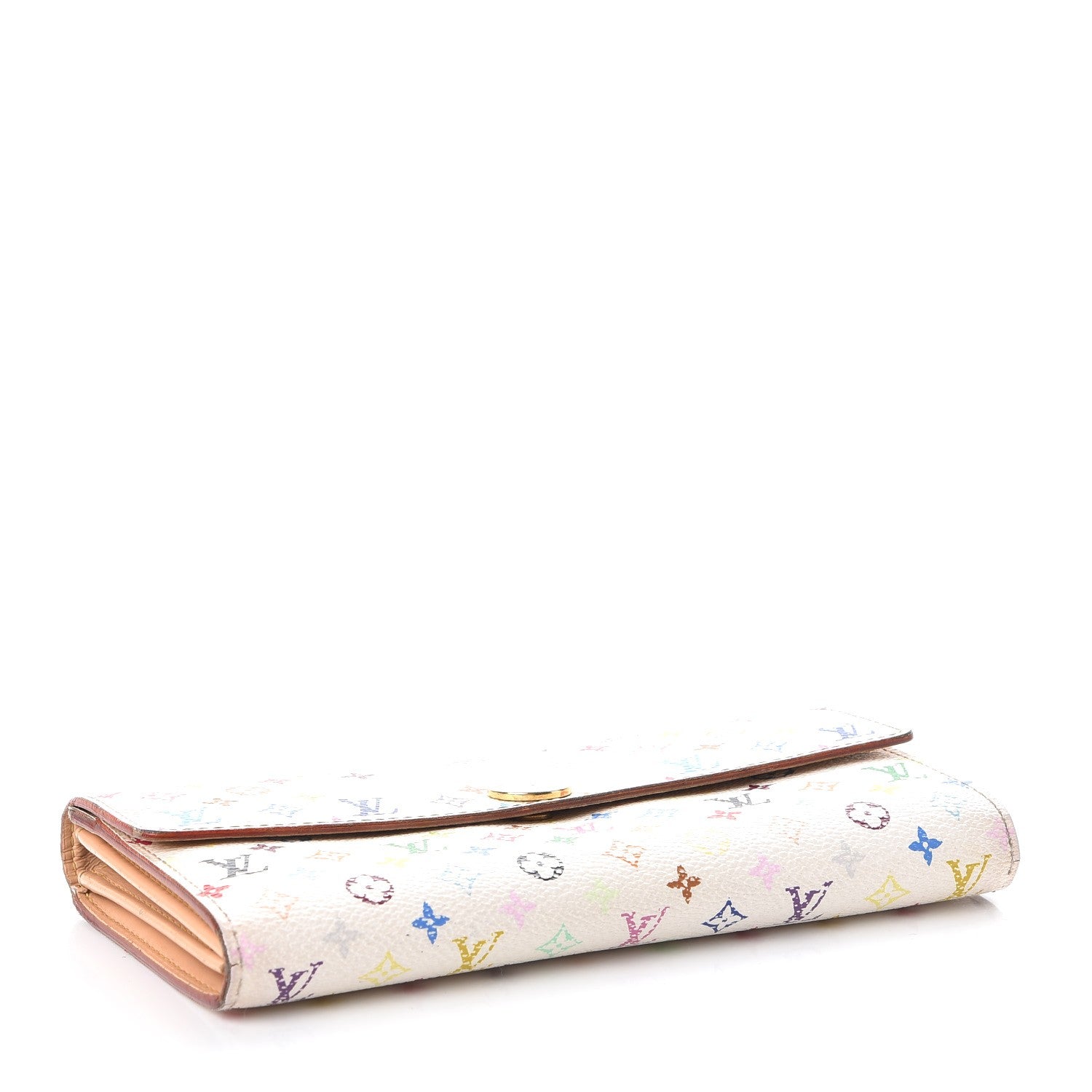 Louis Vuitton Monogram Multicolor Sarah Wallet White 4 of 21