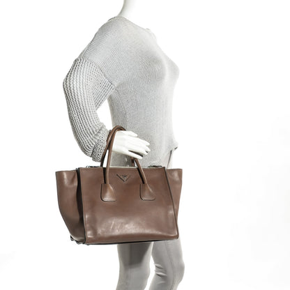 Prada Glace Calf Twin Pocket Tote Argilla 2 of 9