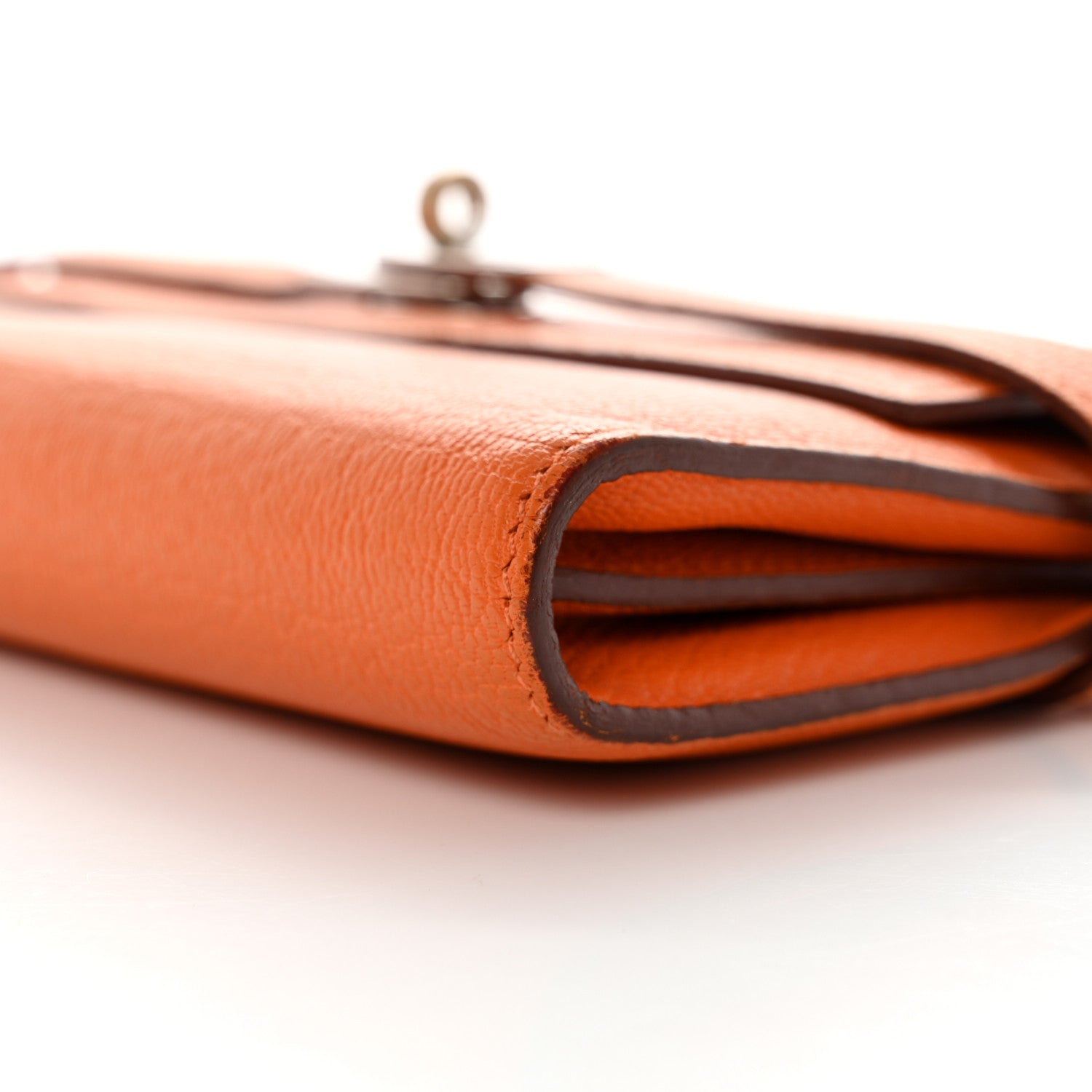 Hermes Chevre Mysore Kelly Longue Wallet Orange 12 of 12