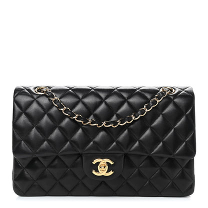 Chanel Lambskin Quilted Medium Double Flap Black 1 of 10