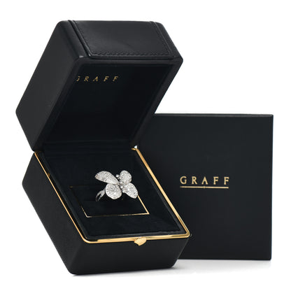 Graff 18K White Gold Diamond Princess Butterfly Ring 49 5 6 of 6