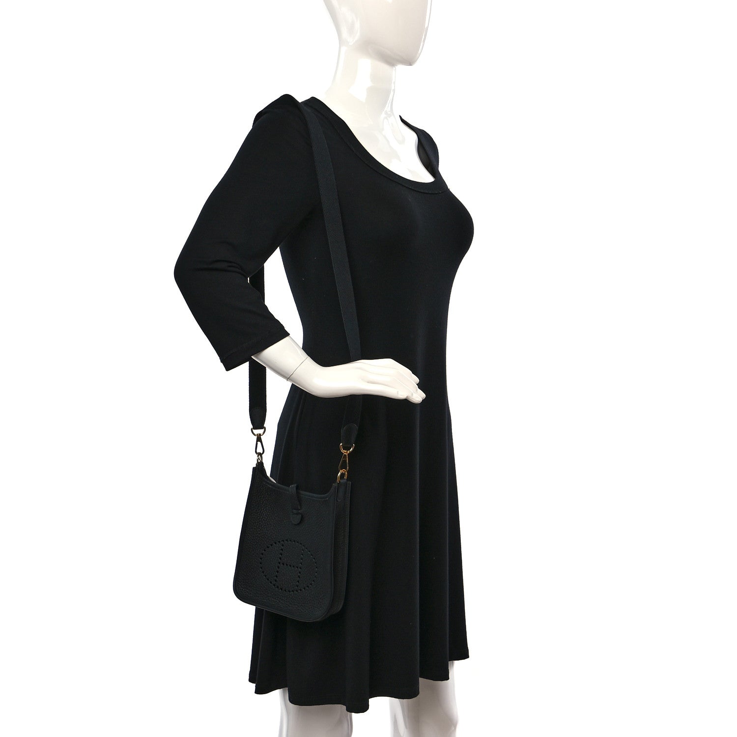 Hermes Taurillon Clemence Evelyne TPM Black 2 of 10