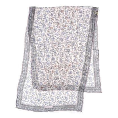 Hermes Silk Mousseline Chasse En Inde Stole Rose The Bleu Jean Mauve 2 of 4