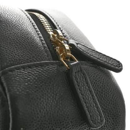 Chanel Caviar Quilted Medium Curvy Pouch Cosmetic Case Black 8 of 9
