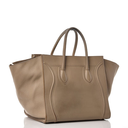 Celine Supple Calfskin Medium Phantom Luggage Beige 3 of 18