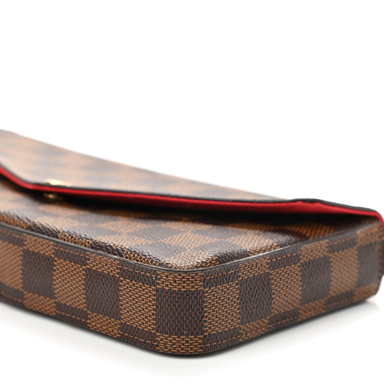 Louis Vuitton Damier Ebene Pochette Felicie Chain Wallet 12 of 13