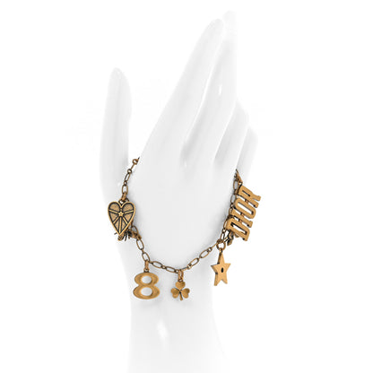 Christian Dior Metal Lucky Charms Bracelet Gold 2 of 5