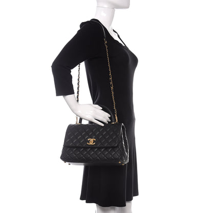 Chanel Caviar Quilted Small Coco Handle Flap Black 2 of 11