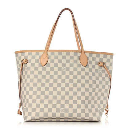 Louis Vuitton Damier Azur Neo Neverfull MM Rose Ballerine 1 of 9