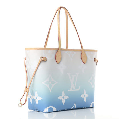 Louis Vuitton Monogram Giant By The Pool Neverfull MM Blue 3 of 9
