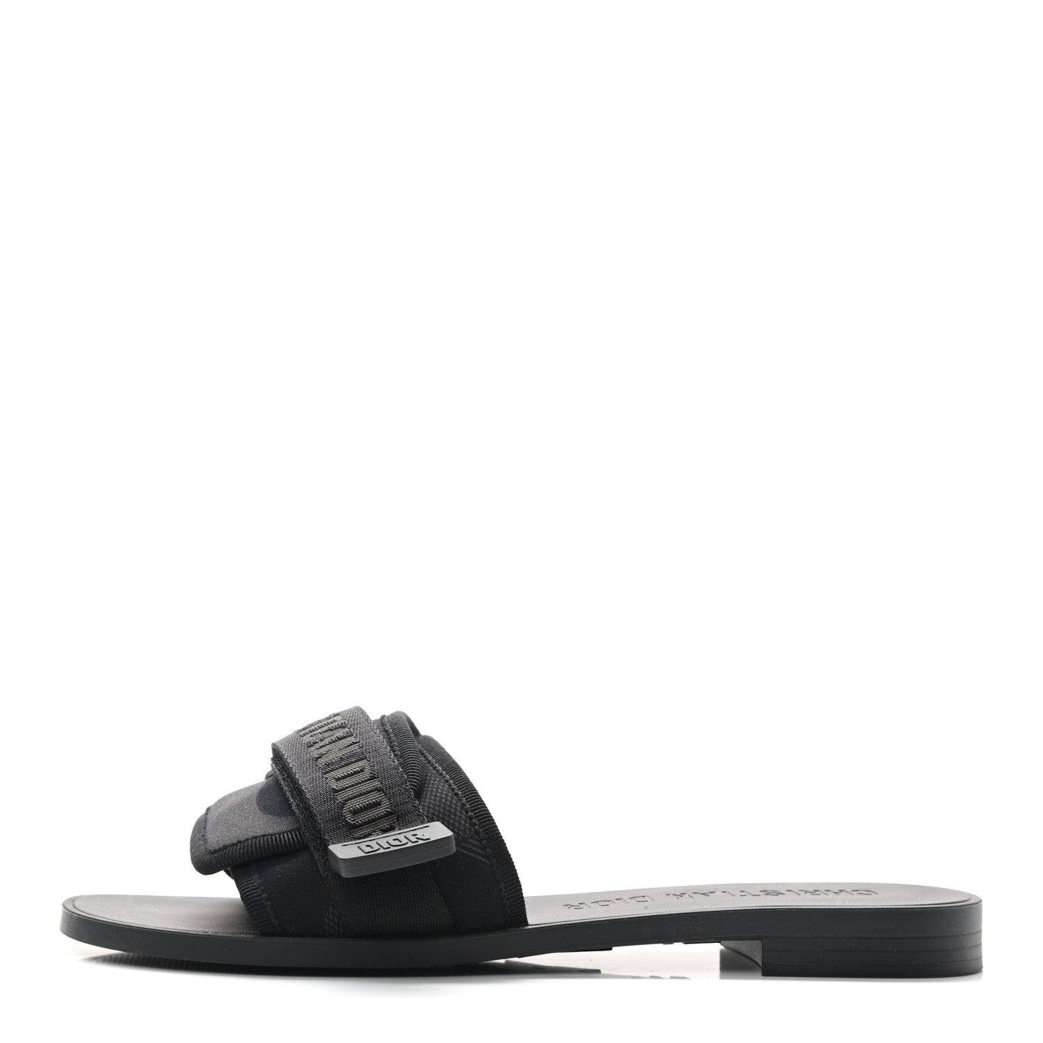 Christian Dior Technical Stretch Fabric Camouflage Dio(r)evolution Slide Sandals 37 Black Military 1 of 8