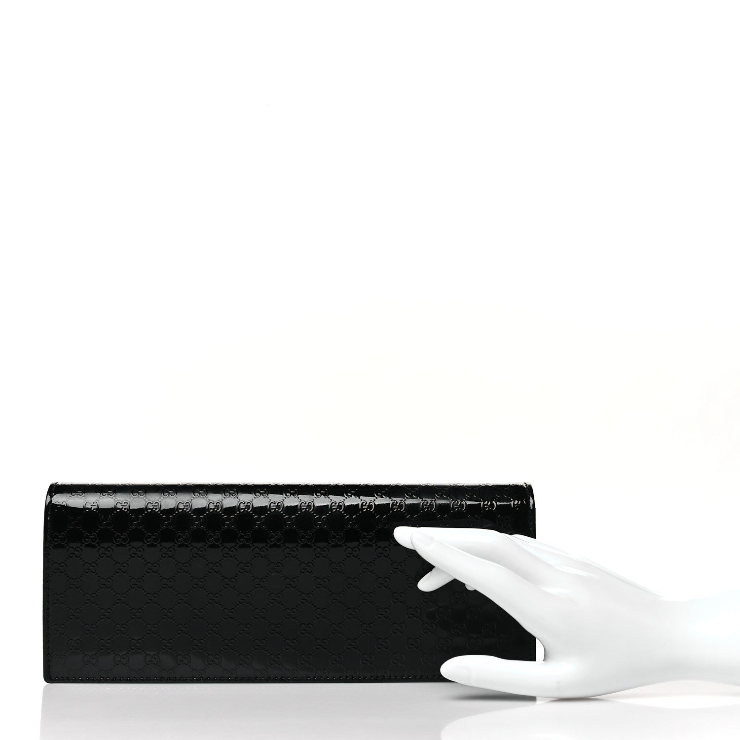 Gucci Patent Microguccissima Small Broadway Clutch Black 2 of 8