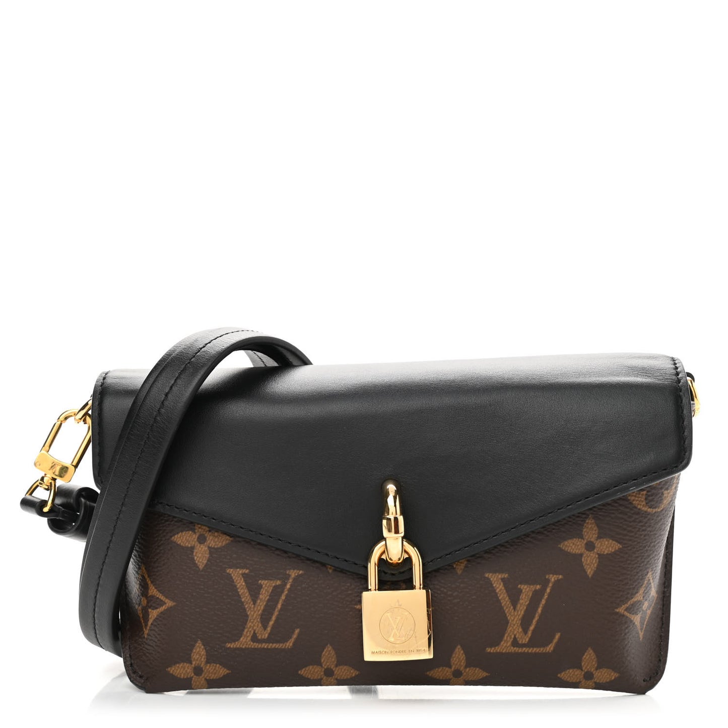 Monogram Padlock On Strap Black