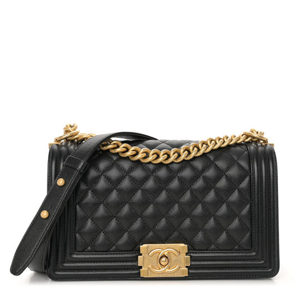 Chanel Caviar Quilted Medium Boy Flap Black 1 of 10
