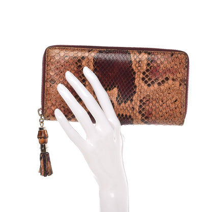 Gucci Python Bamboo Tassel Zip Around Wallet Multi 2 of 10