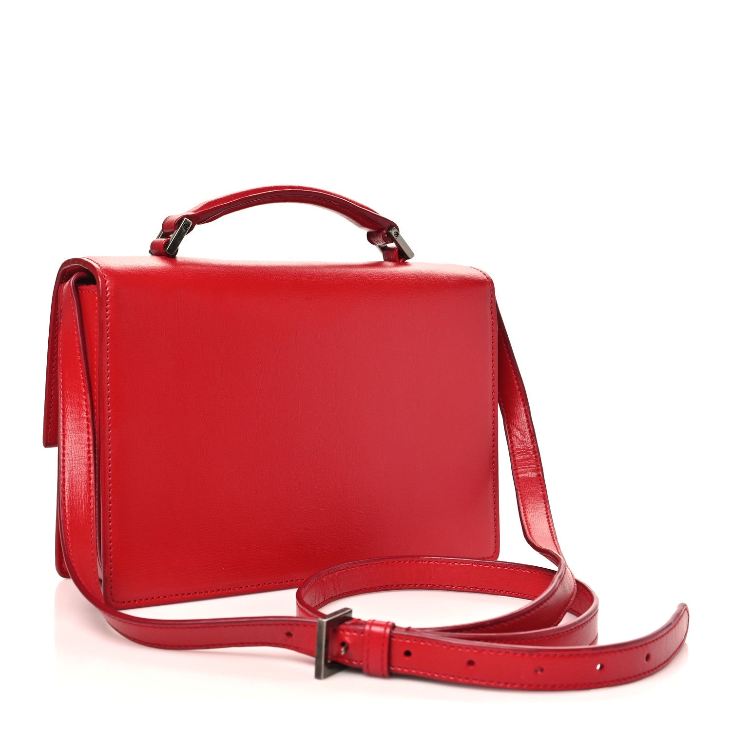 Saint Laurent Calfskin Medium Bellechasse Satchel Rouge Eros 3 of 11