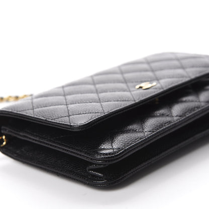 Chanel Caviar Quilted Wallet On Chain WOC Black 6 of 12