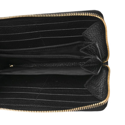 Gucci Dollar Calfskin GG Marmont Zip Around Wallet Black 5 of 9